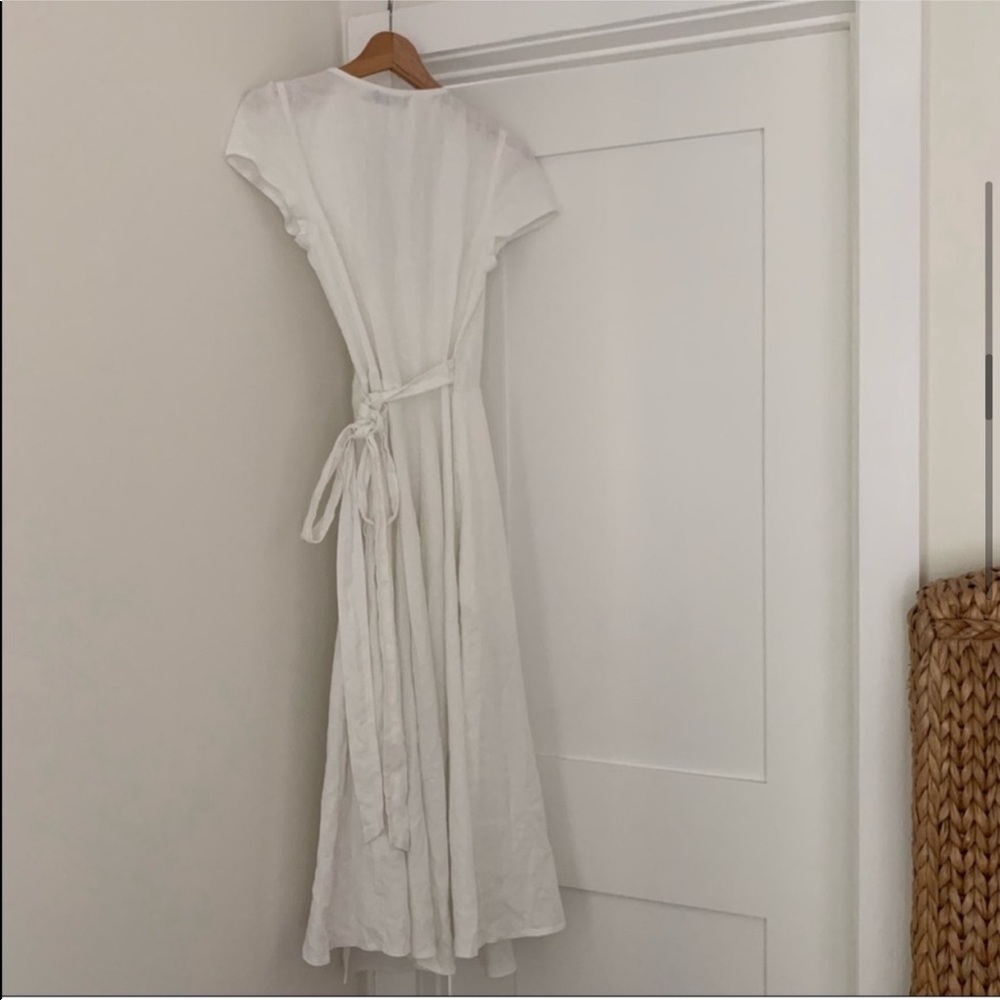 New Ralph Lauren Maxi Linen White Long Dress - Picture 6 of 13